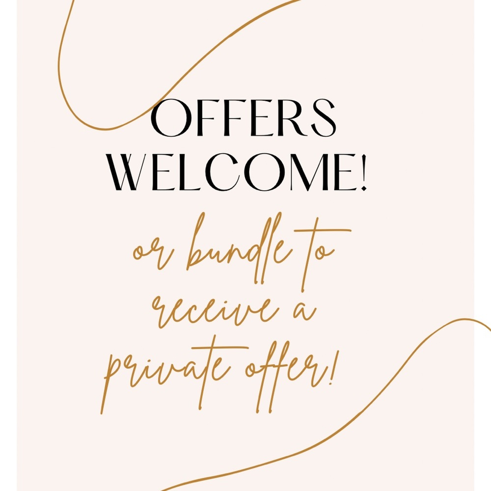 Like your favorite items for an offer or feel free to send an offer :)